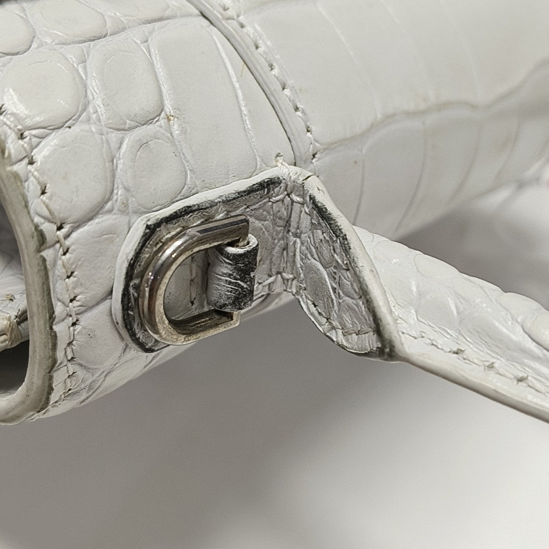 Hourglass Small Calfskin White