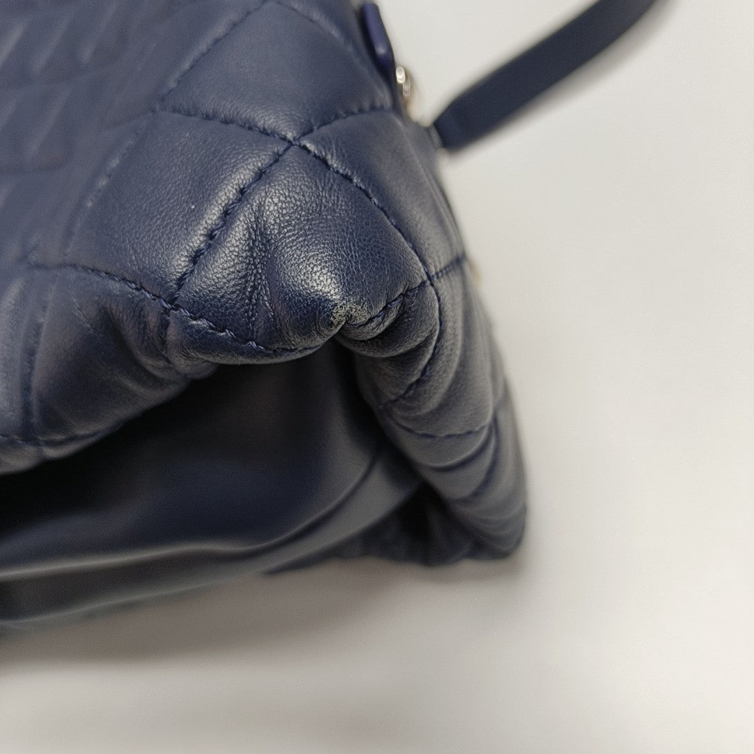 Quilted Lambskin Shoulder Bag Blue