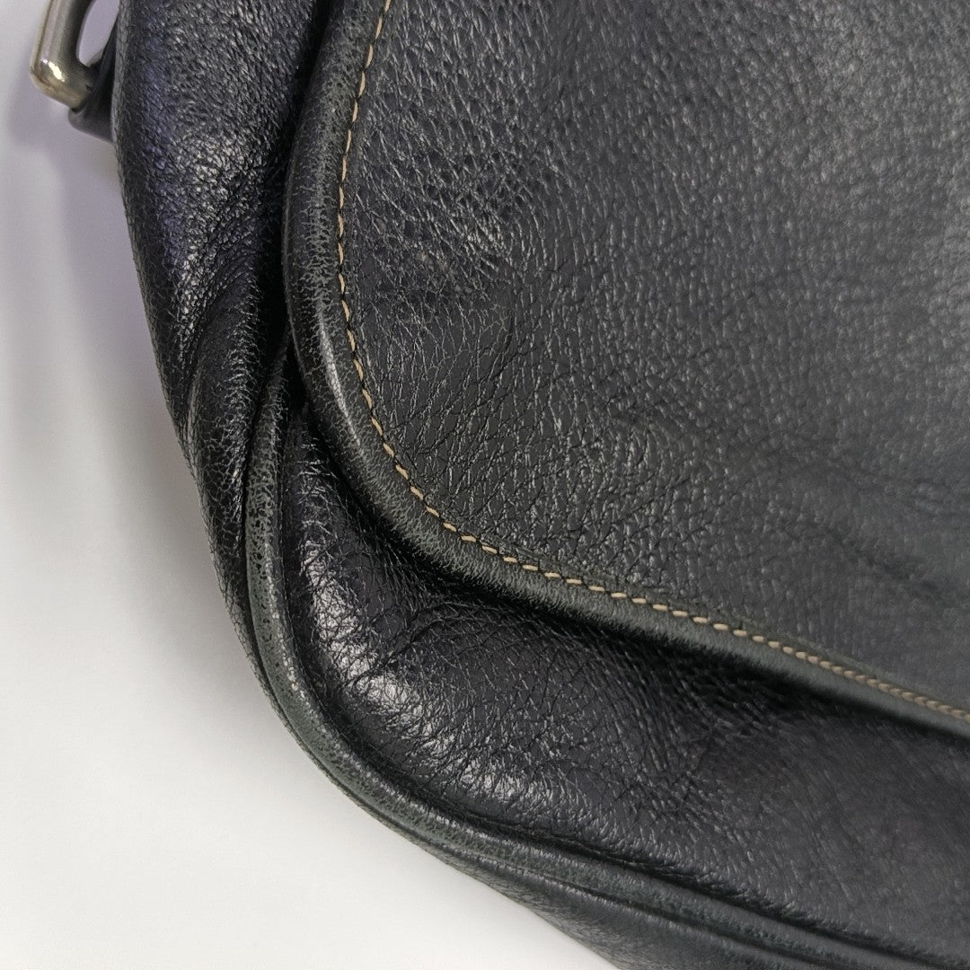 Calfskin Shoulder Bag Black