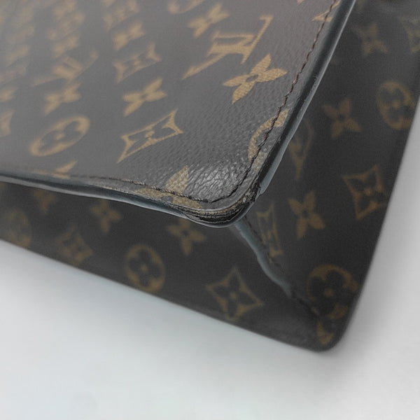 SAC PLAT Monogram Coated Canvas Brown