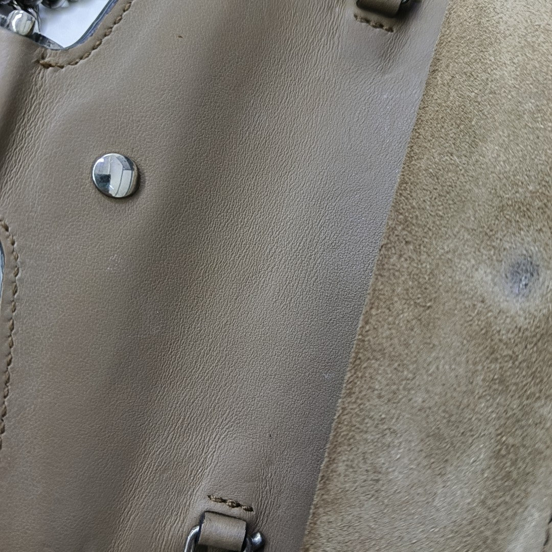 Dionysus Super Mini Monogram Coated Canvas Beige