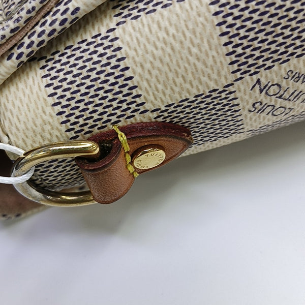 CROISETTE Damier Azur Coated Canvas White