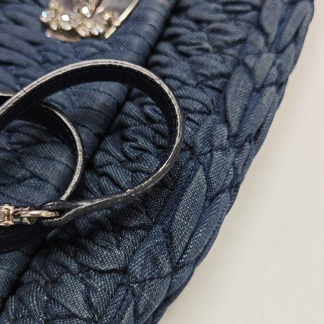 Crystal Quilted Denim Blue