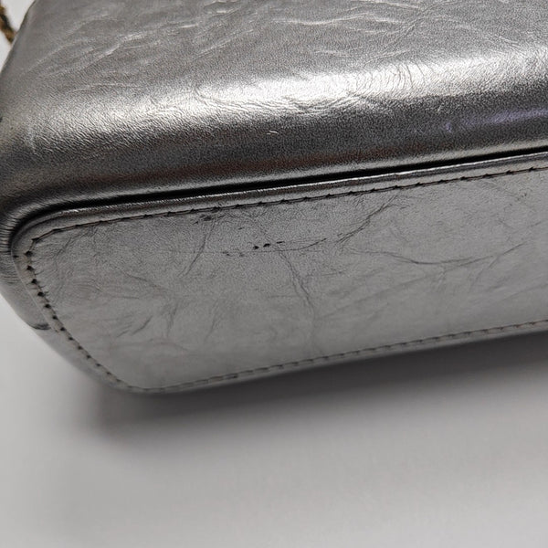 GABRIELLE Medium Quilted Calfskin Silver