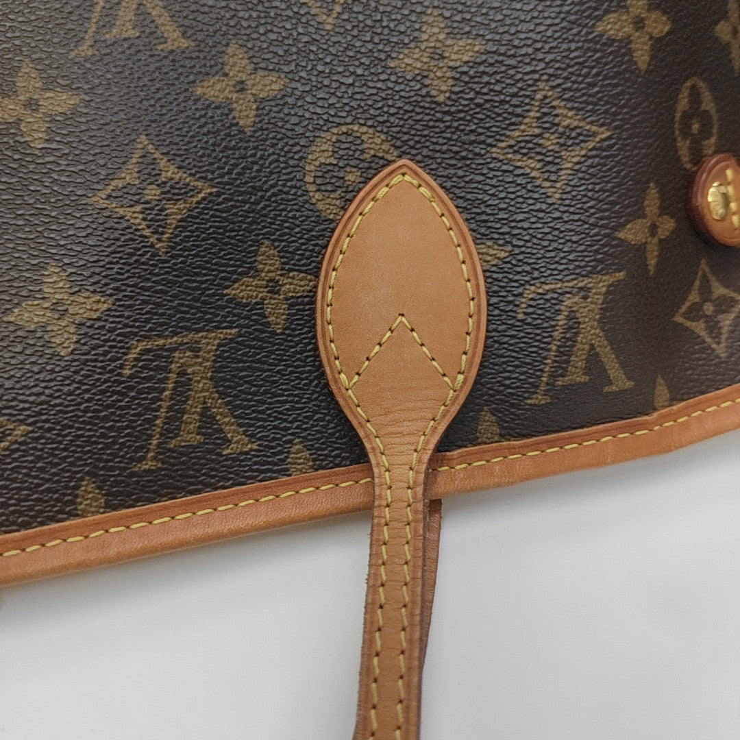 NEVERFULL MM Monogram Coated Canvas Brown