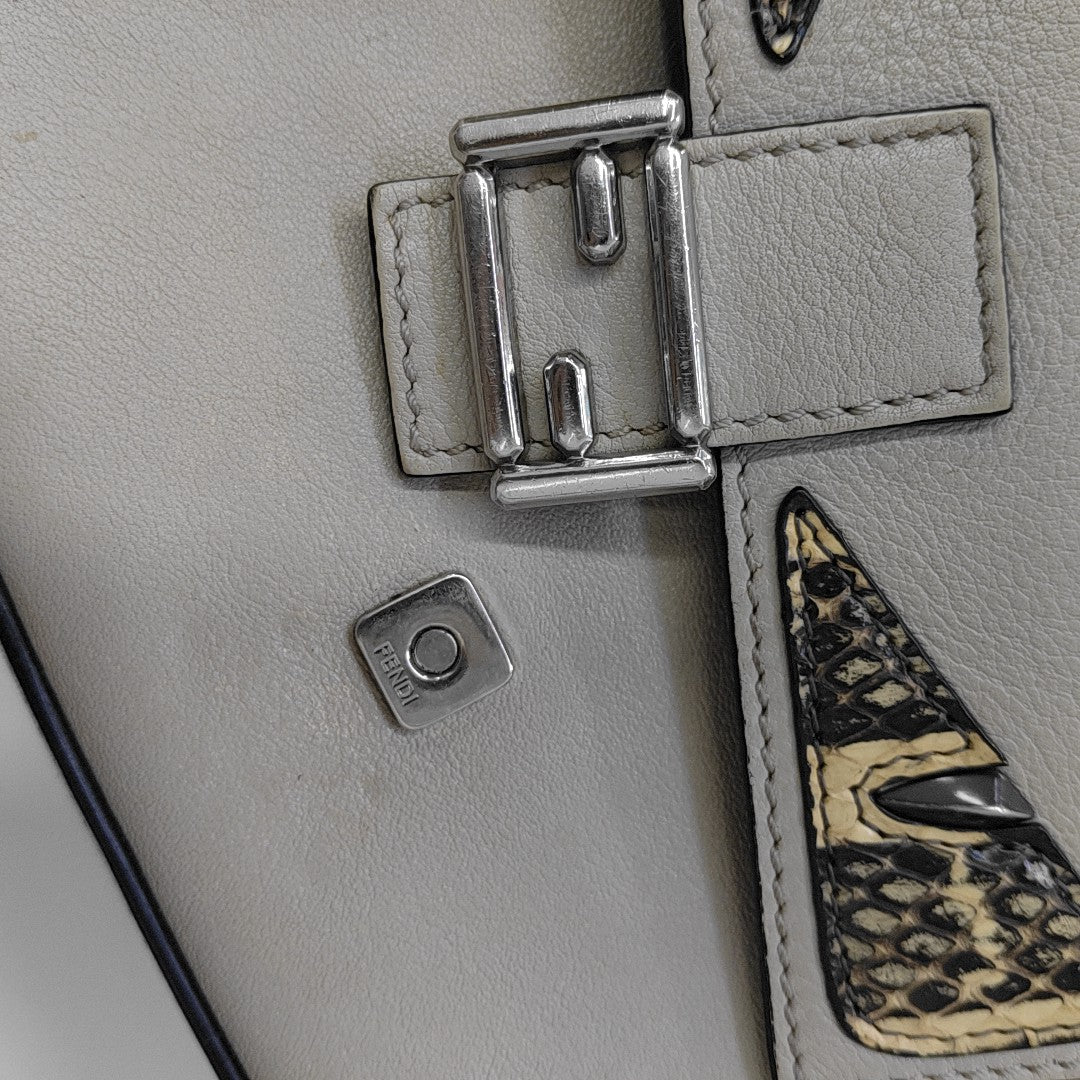 Calfskin Shoulder Bag Gray