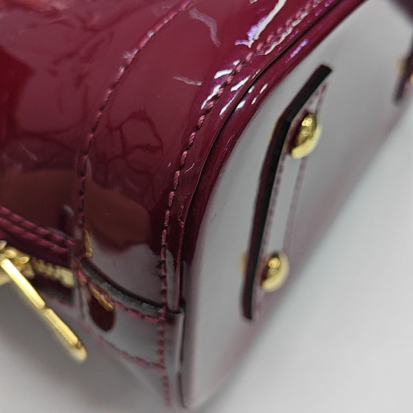 ALMA BB Monogram Patent Leather Red