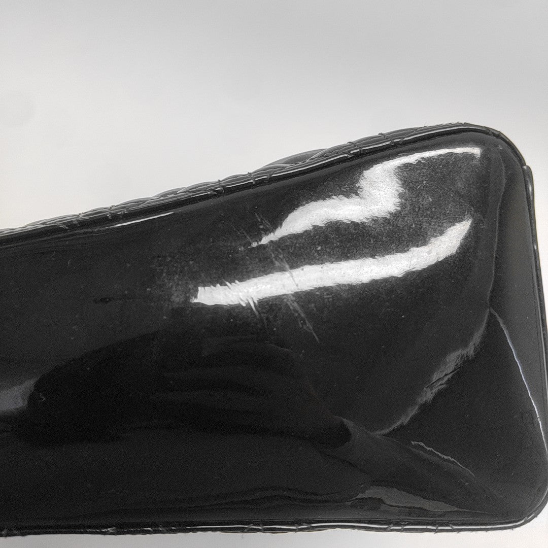 Lady Dior Large Patent Leather Black