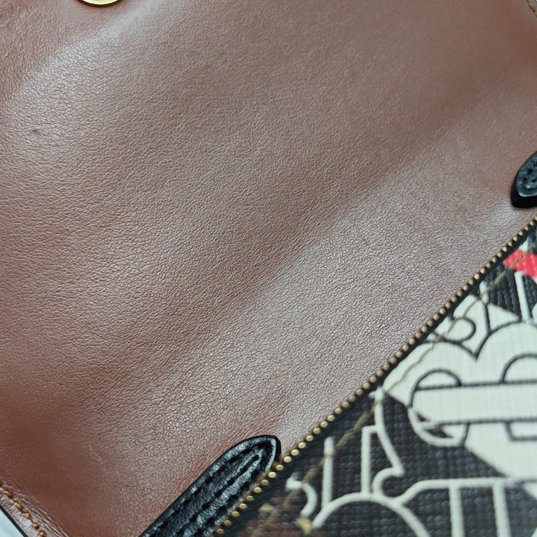 Crossbody Bag Coated Canvas Multicolor