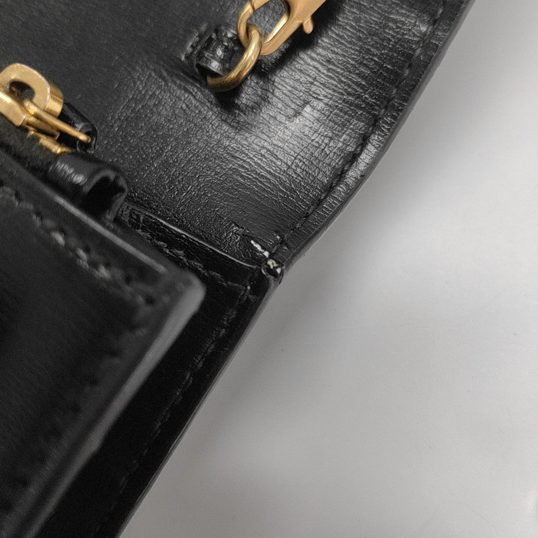 SUNSET Small Calfskin Black
