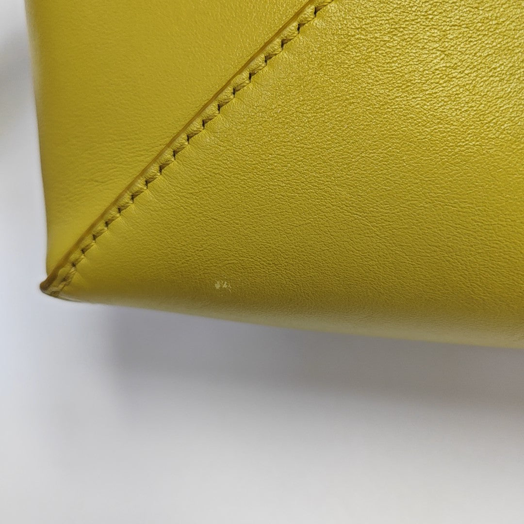 Puzzle Fold Mini Quilted Calfskin Yellow