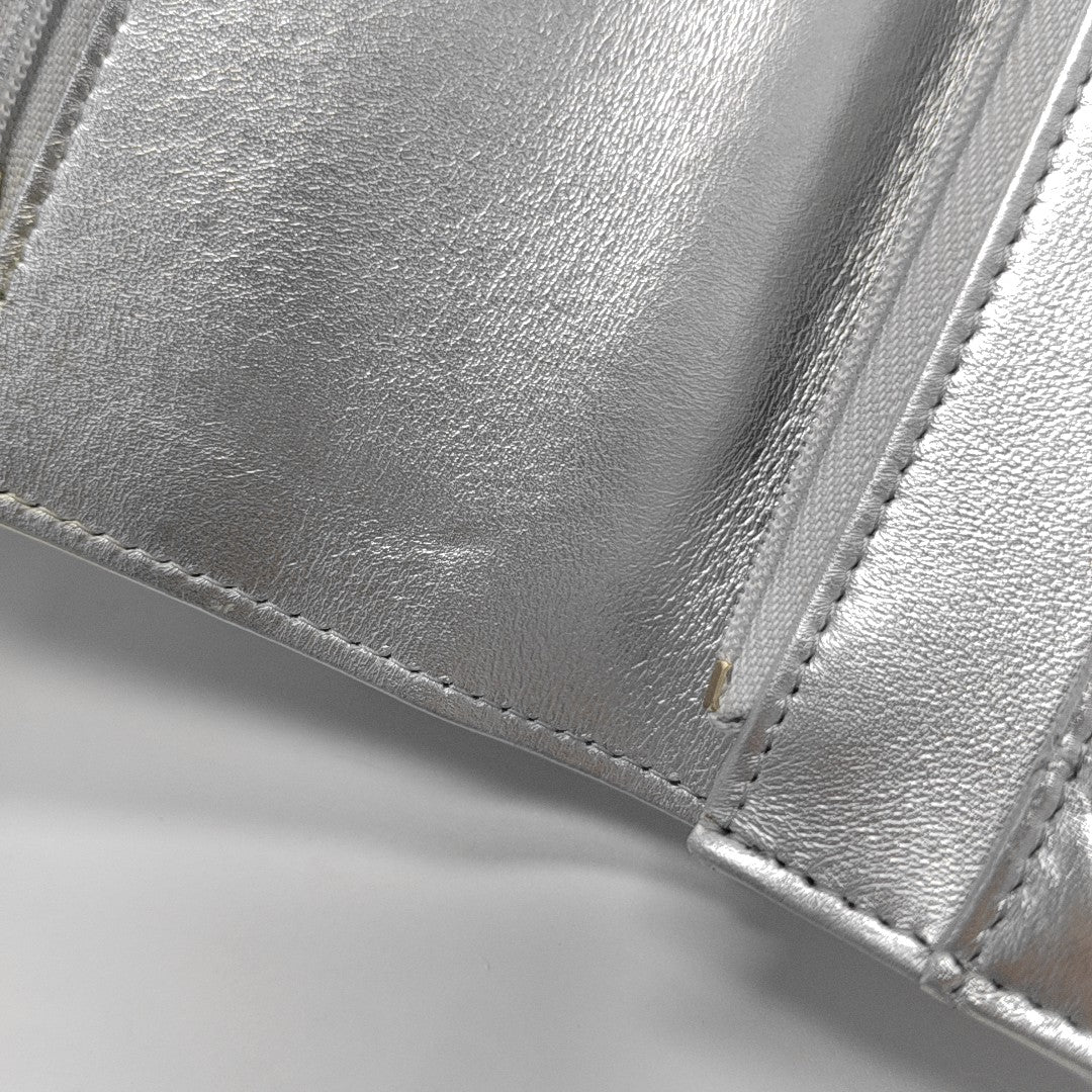 WOC Quilted Lambskin Silver