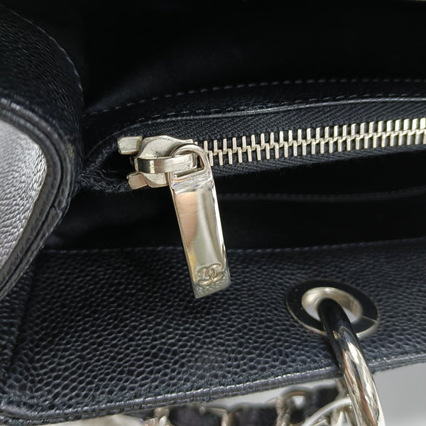 CHANEL GST Large Quilted Grained Calfskin Brown