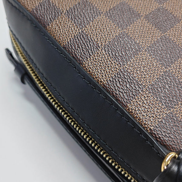 SANTA MONICA Damier Ebene Coated Canvas Brown