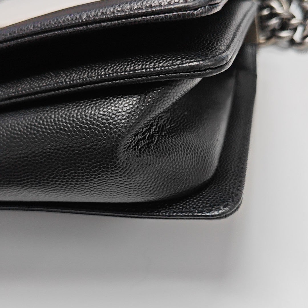 BOY CHANEL Medium Quilted Calfskin Black