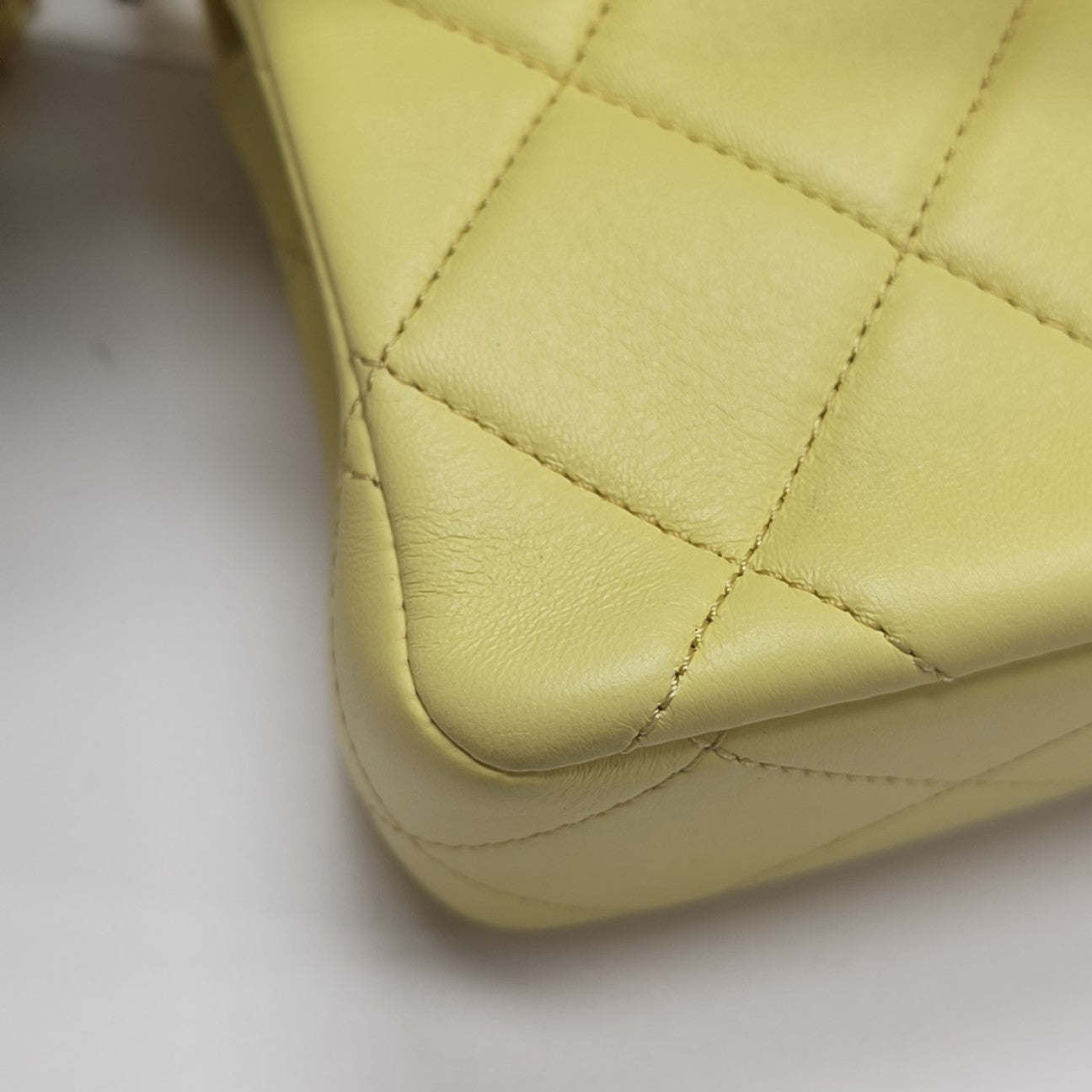 Quilted Lambskin Shoulder Bag Yellow