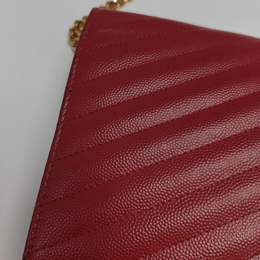 MONOGRAM Medium Quilted Calfskin Red