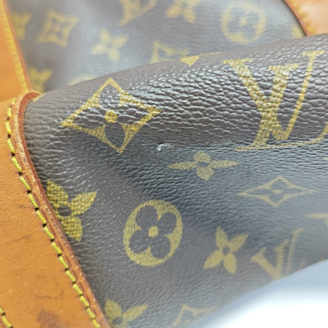 KEEPALL 60 Monogram Coated Canvas Brown