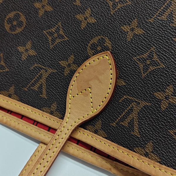 NEVERFULL MM Monogram Coated Canvas Brown