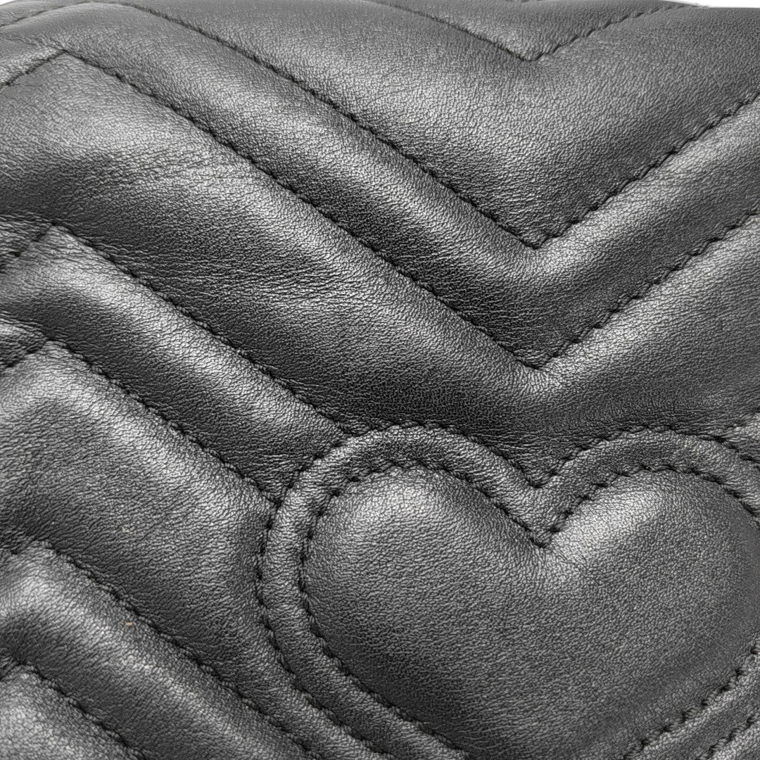GG Marmont Mini Quilted Calfskin Black