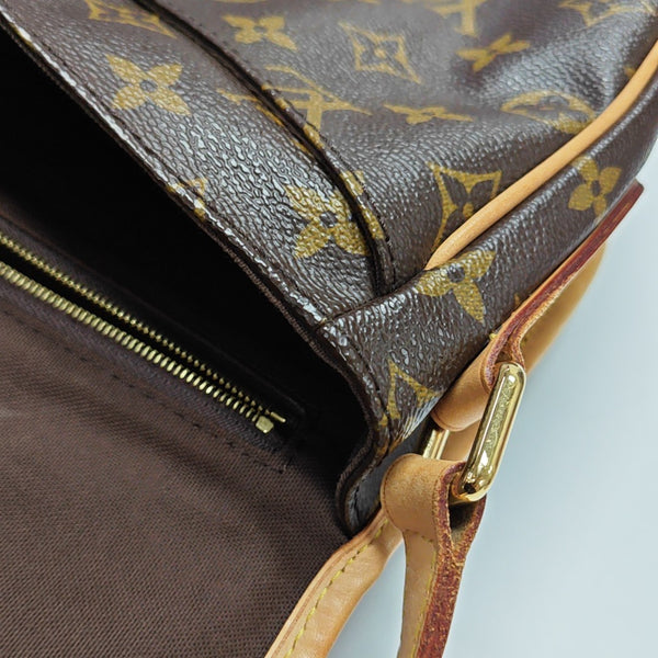 MENILMONTANT MM Monogram Coated Canvas Brown