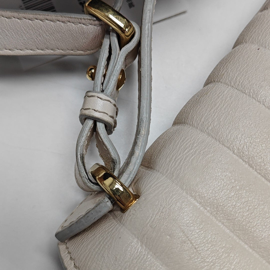 Gancino Quilted Calfskin White