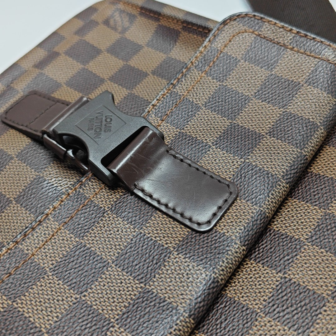 MELVILLE Damier Ebene Coated Canvas Brown
