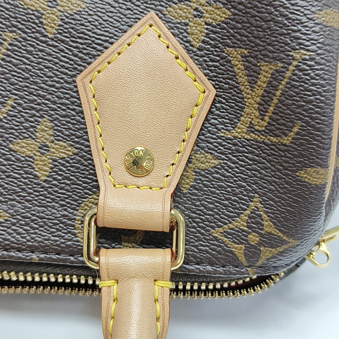 SPEEDY 20 Monogram Coated Canvas Brown