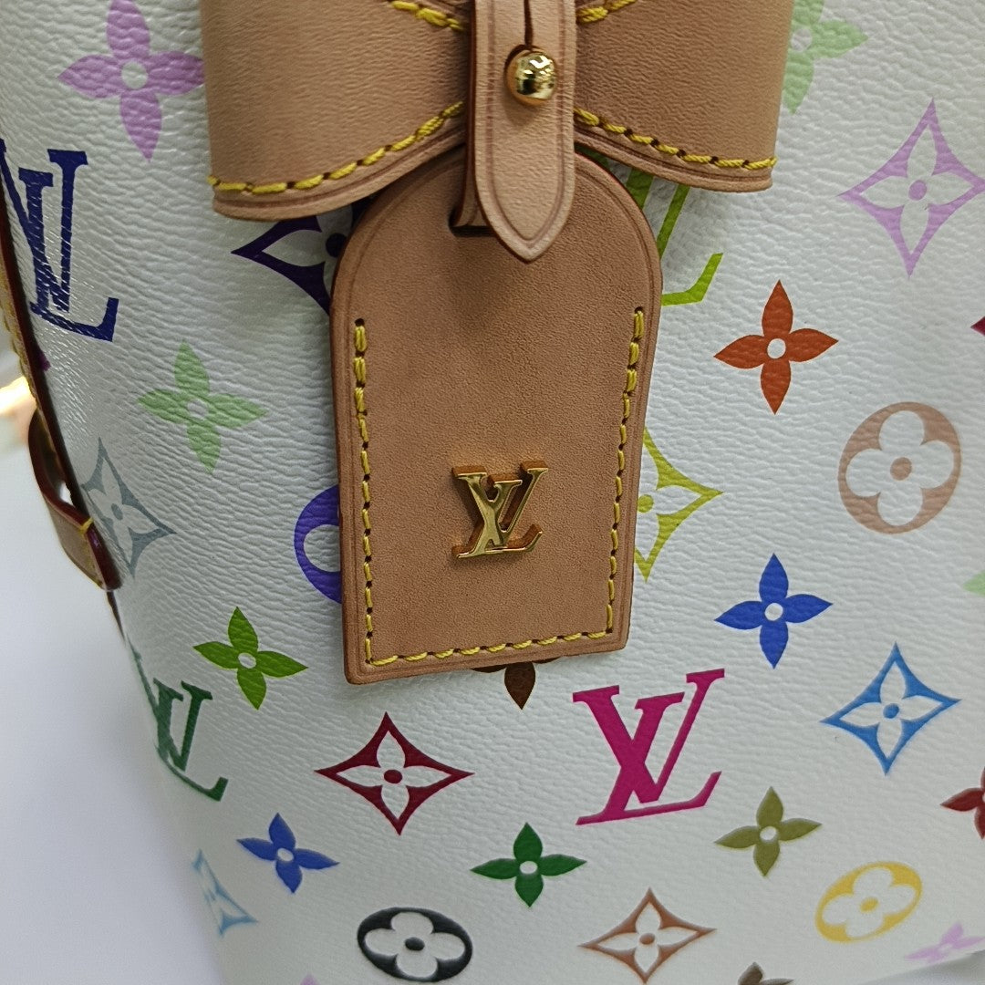 LV × TM CARRYALL PM Monogram Coated Canvas White