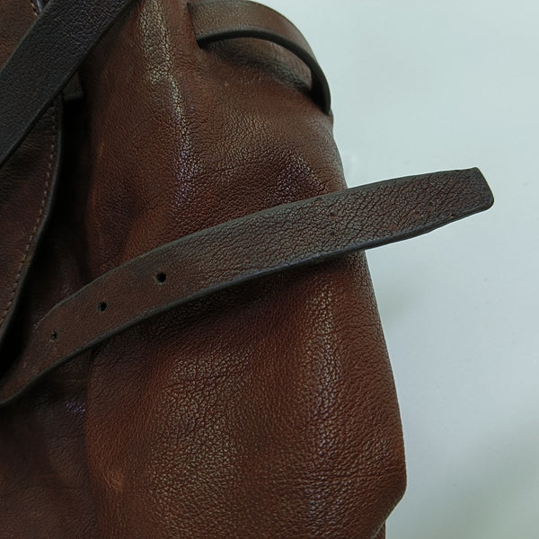 Calfskin Shoulder Bag Brown