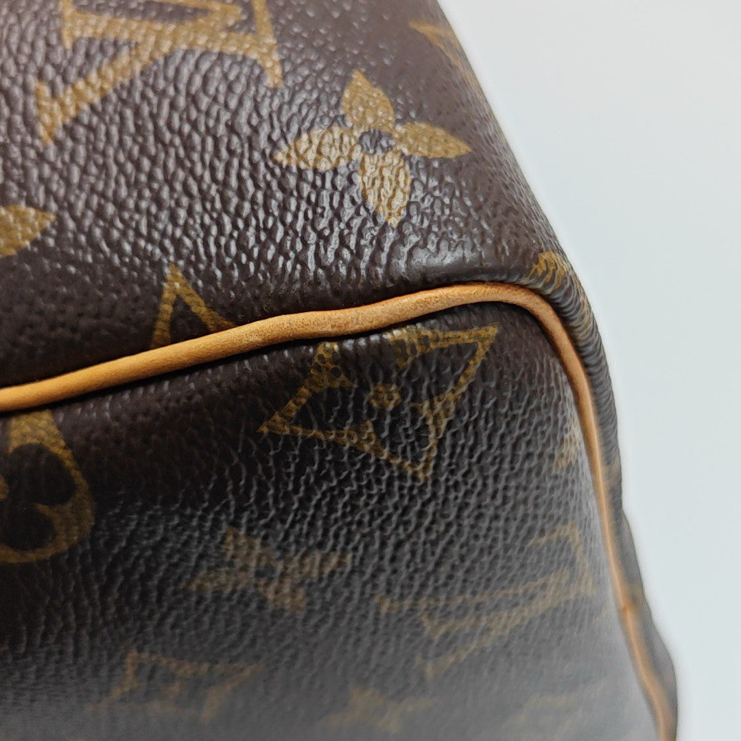 SPEEDY 30 Monogram Coated Canvas Brown