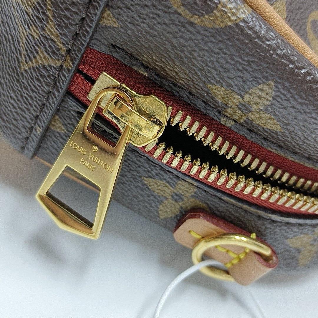 DEAUVILLE Mini Monogram Coated Canvas Brown