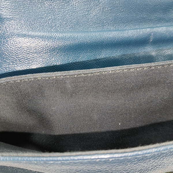 Authenticated pre-owned  Classic Metallic Edge City Calfskin Blue - Clutch at Looply