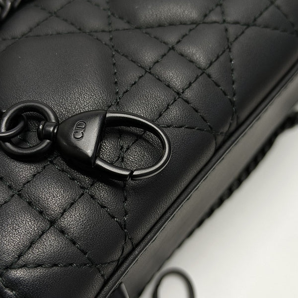 Lady Dior Mini Cannage Calfskin Black