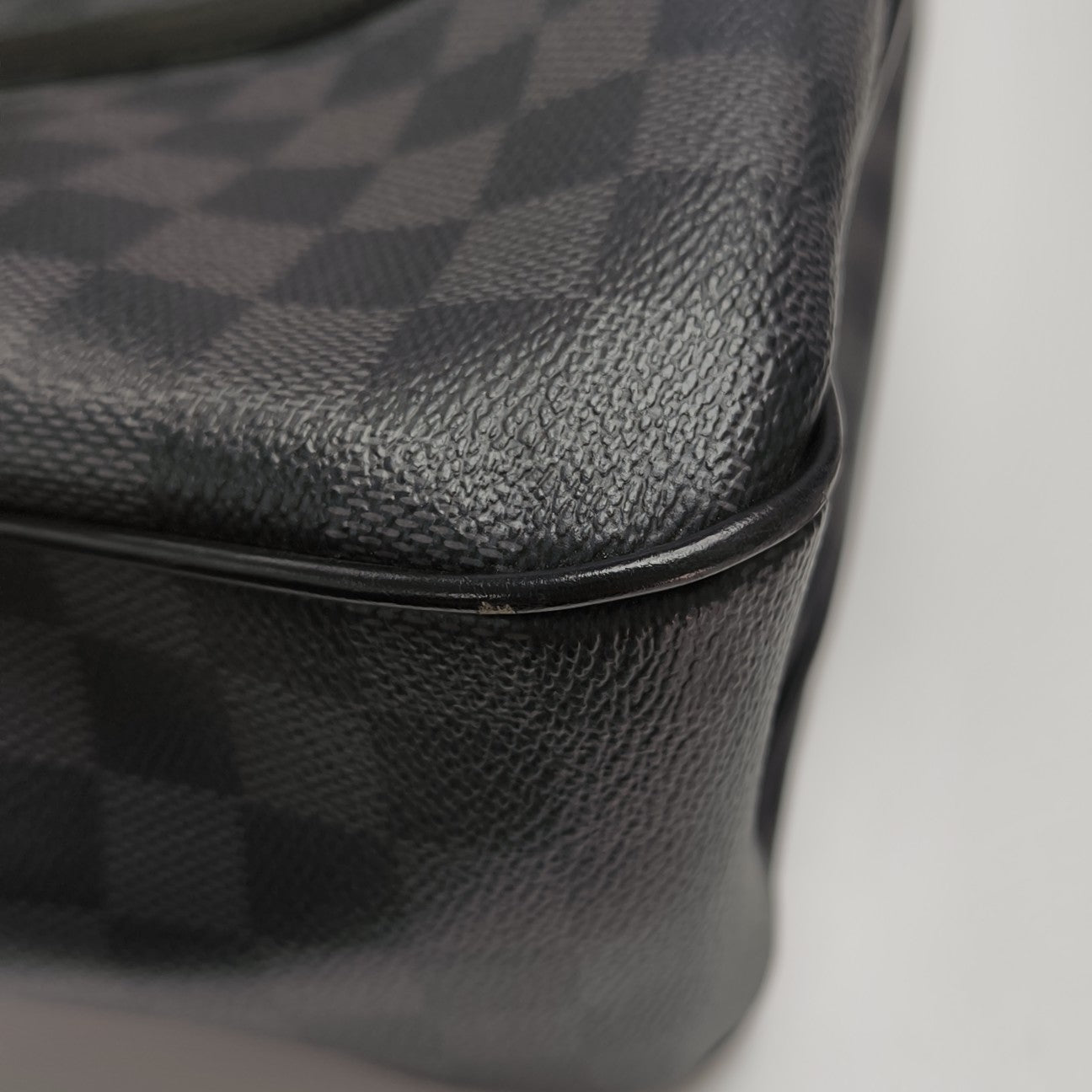 TADAO MM Damier Graphite Coated Canvas Gray