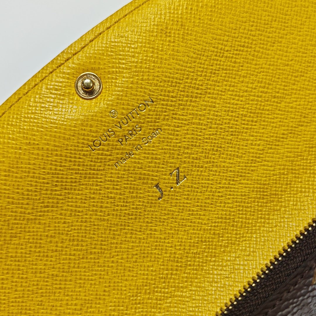 EMILIE Monogram Coated Canvas Brown Wallet