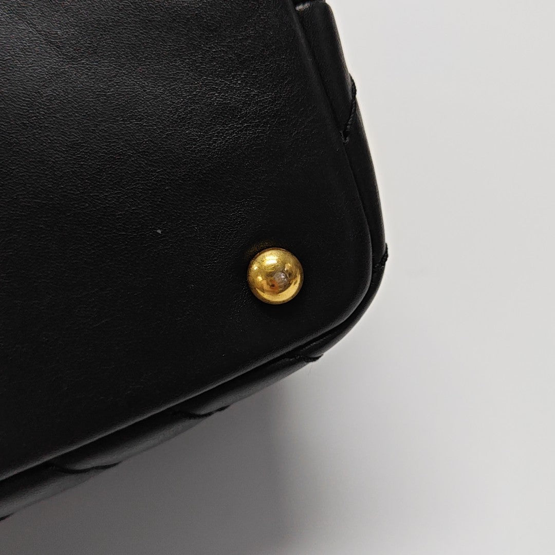 Chevron Calfskin Black