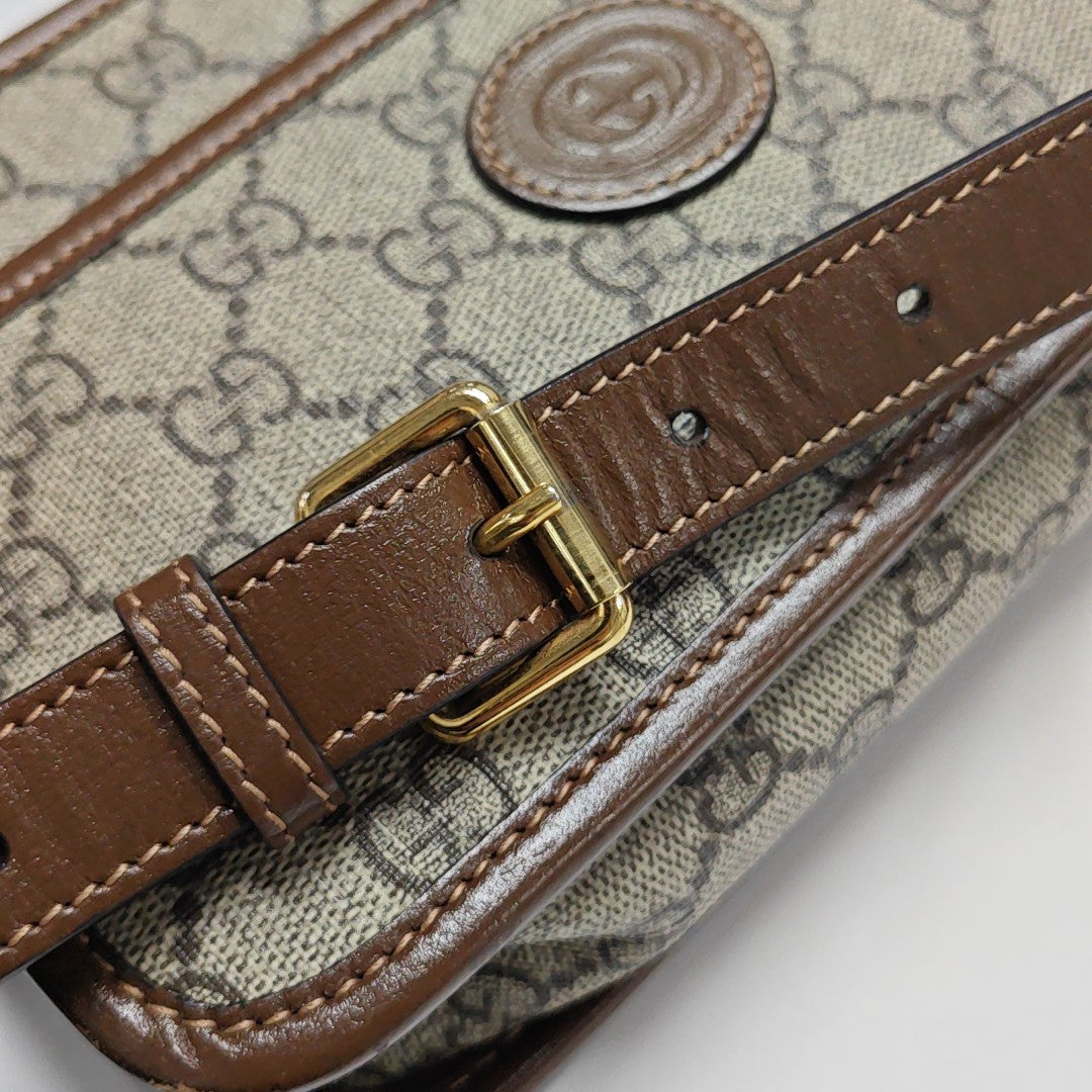 GG Supreme Mini Monogram Coated Canvas Beige