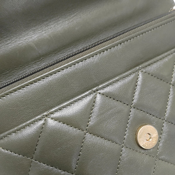 WOC Quilted Lambskin Green