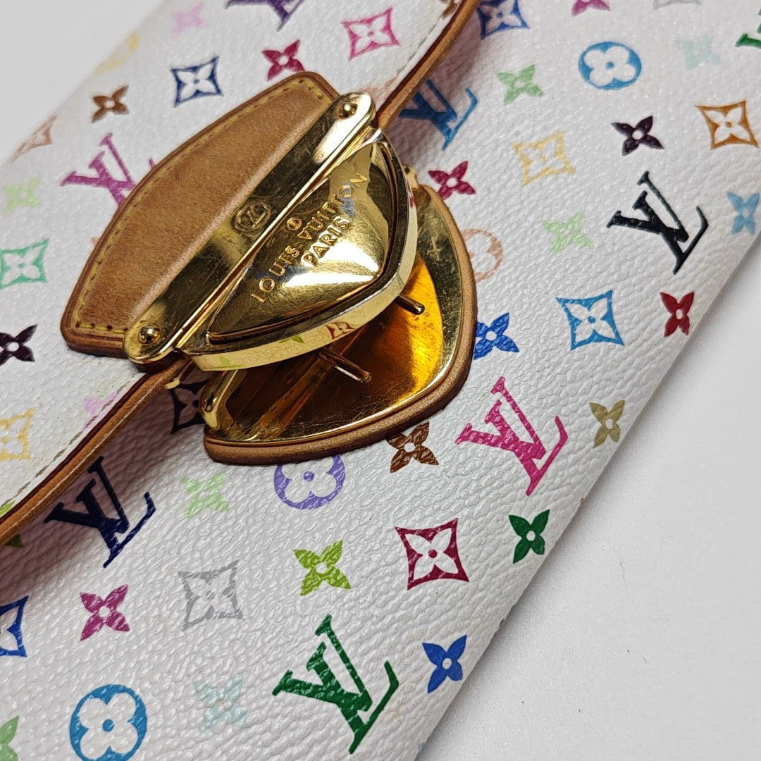 LV × TM EUGENIE Monogram Coated Canvas White Wallet