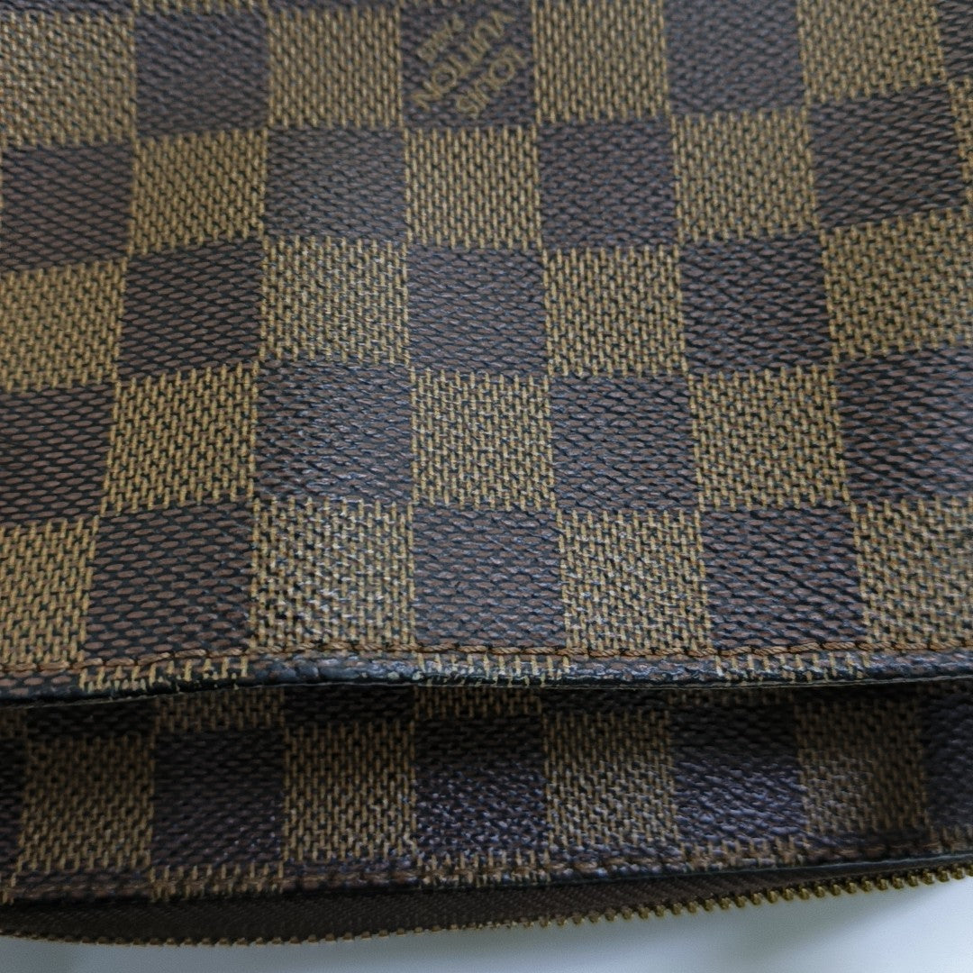 BELEM PM Damier Ebene Coated Canvas Brown