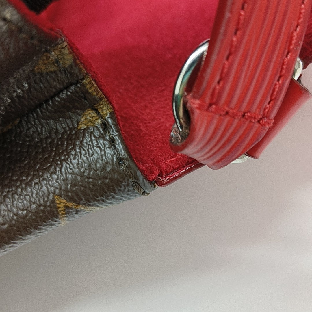 SAINT MICHEL Monogram Coated Canvas Brown