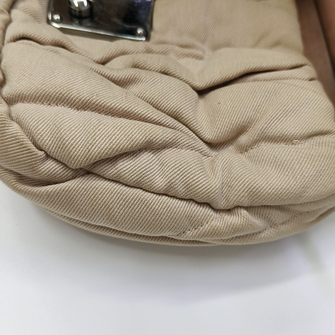 Canvas Shoulder Bag Beige