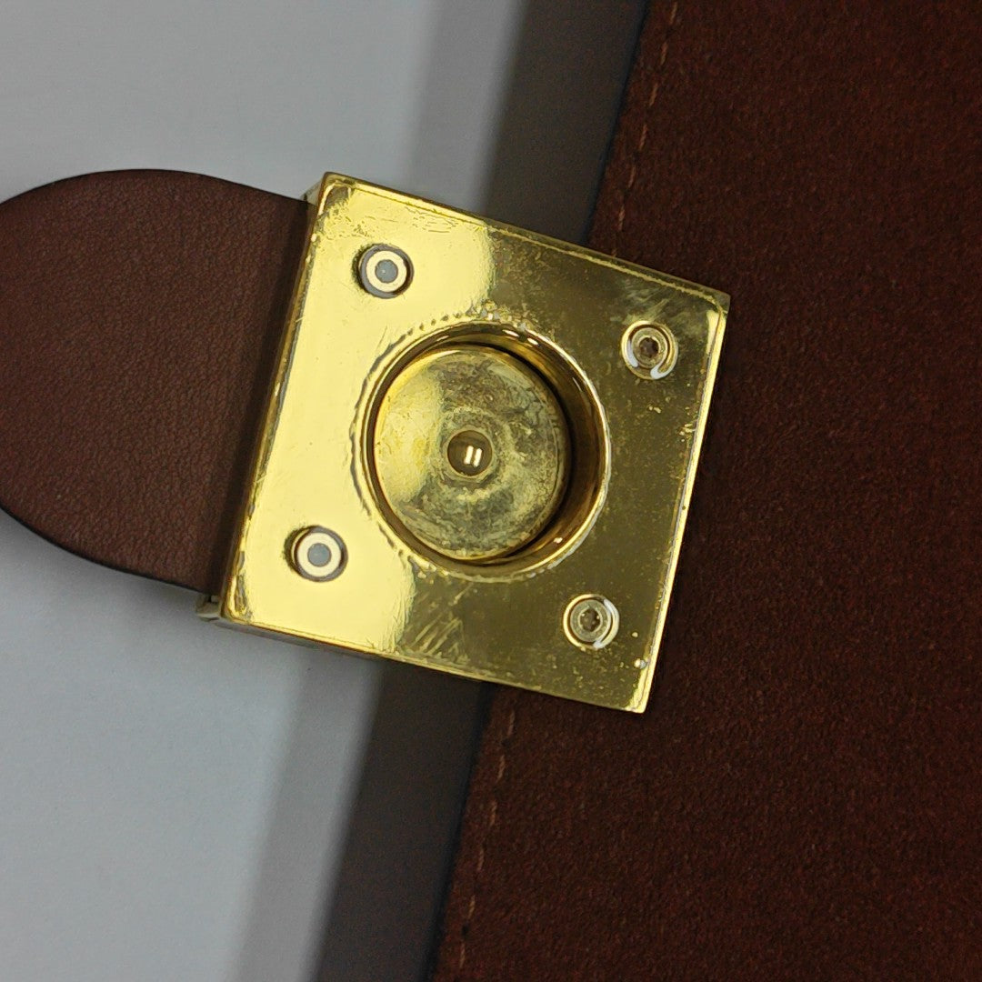 LOCKY BB Monogram Coated Canvas Brown