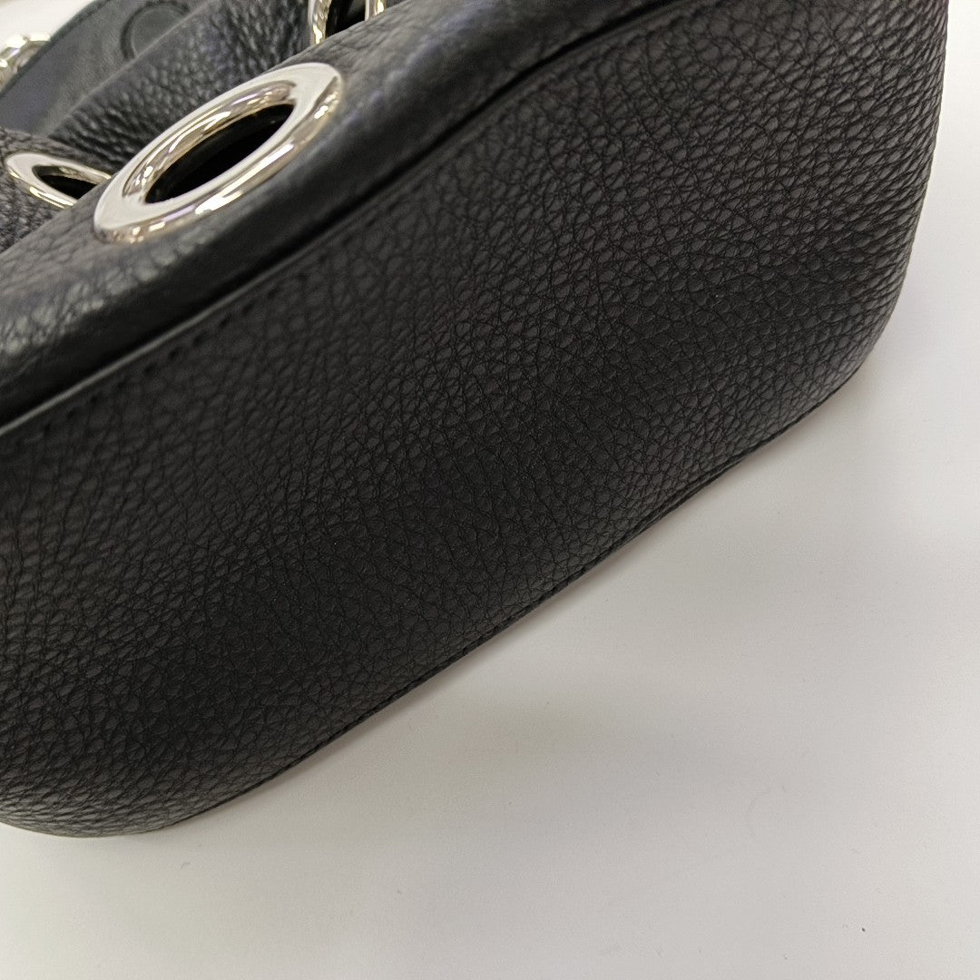 Calfskin Top Handle Bag Black