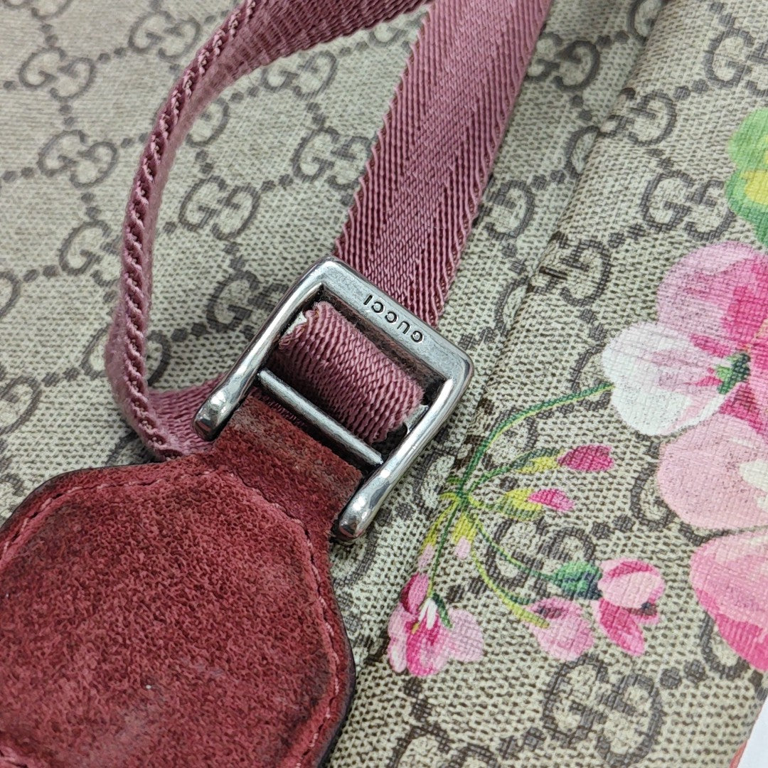 GG Blooms Monogram Coated Canvas Beige