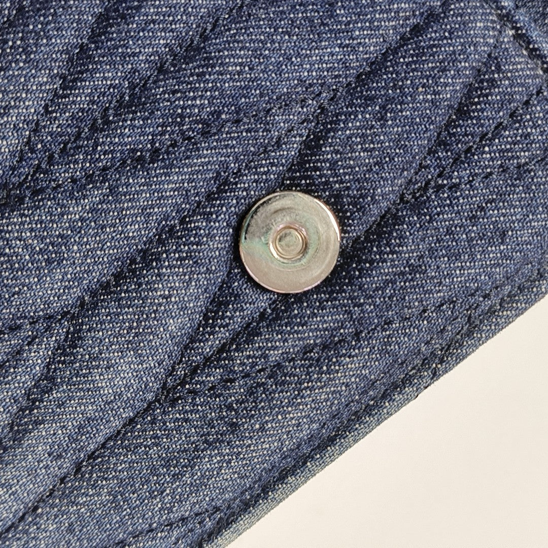 Miu Lady Quilted Canvas Blue