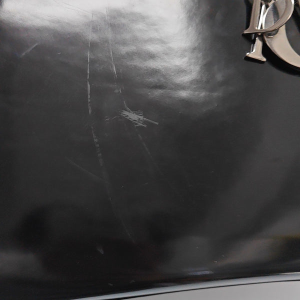 Lady Dior Medium Patent Leather Black