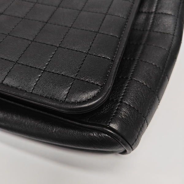 Quilted Calfskin Shoulder Bag Black