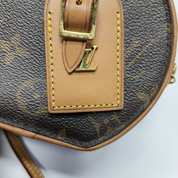 BOITE CHAPEAU Mini Monogram Coated Canvas Brown